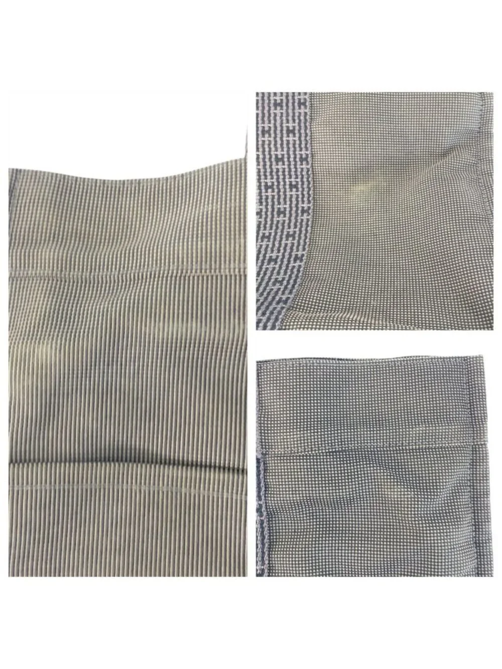 Hermes Her Line MM Gray Silver Canvas Tote